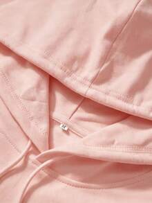 Streetwear Style Plus-Size Crew Neck Sweatshirt With "Withlove" Letter Print And Unique Slogan Pattern, Perfect For Vacations, Trips, And The Beach. - Flesh Pink - View 6