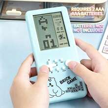 3.5 吋復古磚塊遊戲機,便攜式手持經典方塊遊戲機,多款遊戲懷舊電子玩具 - 不含電池 - 彩色 - 查看 7