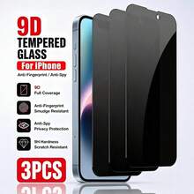 3片裝鋼化玻璃防窺螢幕保護貼，適用於 iPhone 18 Pro Max/18 Pro/17 Pro Max/17 Air/16 Pro Max/16 Plus/15 Pro Max/14 Pro Max/13 Pro Max/12/11 Pro Max/11 系列，9H 硬度，防刮、防窺、隱私保護玻璃，全螢幕覆蓋，相容手機殼 - 黑色 - 查看 42