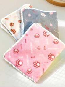 Cute Paw Print Pet Blanket, Soft Flannel Warm Sleeping Pad, Suitable For Small And Medium-Sized Dogs And Cats, As Well As Washable Plush Bed Covers For Various Small Animals - S(38cm*30cm) - View 8