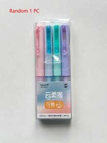 4pcs 0.5mm Black Erasable Ballpoint Pens With 360° Rotating Eraser, Comfortable Grip, Suitable For Drawing, Writing, Planning And, First Day Of School - Multicolor - View 10