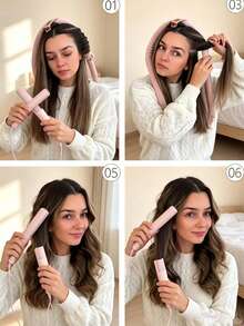 Heatless Curling Set, Create Natural Wavy Curls Overnight Without Heat Damage. Includes Satin Sleep Cap, Hair Bands And Hair Clips. Soft And Silky Texture, Easy To Use During Sleep. Suitable For Home And Travel, Get Charming Curls Every Morning. - Multicolor - View 8