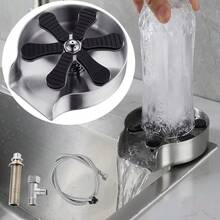 Einbau-Glasspüler für Küchenspüle und Bar, Ein-Knopf-Tassen- und Flaschenspüler – Ideal für schnelles Barista-Reinigen, Vorspülen von Babyflaschen und verdeckte Montage auf der Arbeitsplatte - A - Übersicht 1