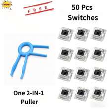 Saklar Keyboard Mekanik 50/104 Buah Biru/Coklat/Merah/Hitam, Satu Pencabut, Hot-Swap, Linear, Taktil, Saklar Klik, Aksesori Keyboard Mekanik Kustom DIY untuk Bermain Game dan Mengetik - View 15