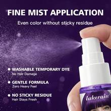 Temporary Hair Color Spray, Hair Dye Spray With Gentle Formula, Instant Hair Coloring & Styling Spray, Quick Hair Makeup, Covers Gray Hair, Creates Different Natural Color Effect, Easy To Use, Temporary Hair Dye, Suitable For Parties, Cosplay - Multicolor - View 5