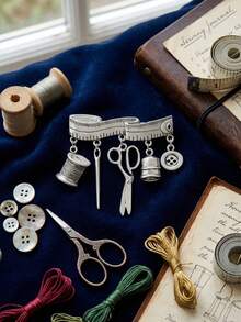Vintage Enamel Sewing Machine Brooch Creative Pin, Women's Unisex Casual Party Accessory, Best Friend Gift Badge Decoration - Sewing Machine - View 16