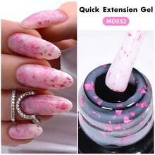 MSRUIOO 1pc 8ml Quick Extension Nail Gel Polish , Glitter Sequins Builder Gel Varnish For Finger Extend , UV LED Cured, Long Lasting Nails, Semi Permanent Soak Off Nail Extension Gel For Manicure Home And Salon Nail Supplies - Multicolor - View 6