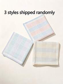3pcs 28cm Satin-Like Soft Small Square Handkerchiefs, Absorbent Sweat Towels, Gift Handkerchiefs - Multicolor - View 10
