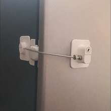 1 Set Refrigerator Chain Lock, Cold-Resistant Lock, Safety Cabinet Lock, Suitable For Kitchen, Openable Furniture, Sliding Cabinets, Drawers And Toilet Lids - One Size - View 5