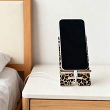 A Leopard Print Phone Stand, Convenient Phone Charging Accessory, Portable Stand, Suitable For Office, Study, Travel, Leisure, Portable, Dual Height Adjustable - Multicolor - View 8