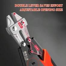 1件裝可折疊10合1剝線鉗 多功能電纜剪斷壓接鉗 手工具 用於電器維修 - 紅黑+配件 - 查看 6