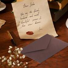 1 Set/5 Sets Luxury Linen Envelope & Writing Paper Set With Wax Seal Stamp, Suitable For DIY Gifts, Wedding Invitations, Office Use, Party Invitations, Gift Cards, Graduation Season, Wedding, Party, Holiday, Teacher's Day, Birthday Party - Luxury Envelopes Set - View 6