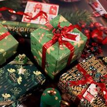 36/72 Sheets Premium Christmas Wrapping Paper (Includes Stickers) - Snowflake, Christmas Tree And Other Holiday Patterns, Suitable For Gift Wrapping And Decoration, Christmas Wrapping Paper - Style E - View 6