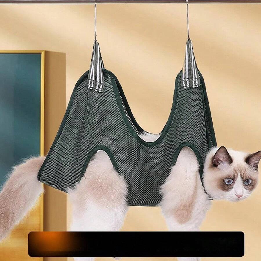 Pet Grooming Hammock Dog Cat Bathing Tool Nail Clipping Restraint Bag Multi-Function Cat Washing Bag Pet Supplies - S - View 1