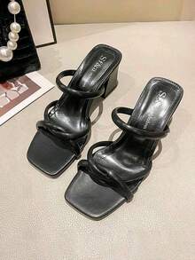 Women Heeled Sandals - Black - View 7