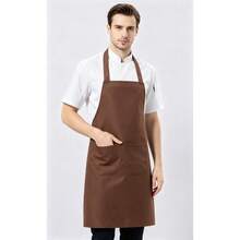 Halter Apron With Front Pocket, Unisex Kitchen Chef Apron, Suitable For Cooking, Baking, Restaurant, Cafe, Catering Industry - 1Pc - View 7