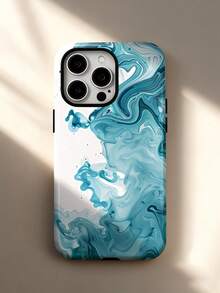 1pc Ins Premium Fluid Wave Art Ink Wash Gold Foil Marble Pattern Design, Phone 17 Pro Max Phone Case, Compatible With Phone 16 Pro Max, 15 Pro Max, 14 Pro Max, High-End Fashionable And Interesting Phone Case, Suitable For 11/12/13/14/15/16 Pro Max Plus, Elegant Design For Men And Women, Perfect Gift For Friends, Besties On Holidays, Birthdays, Daily Life, Anniversaries! - Multicolor - View 3