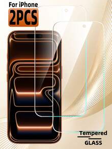 2pcs Tempered Glass Screen Protector, Compatible With IPhone 17 17e 16 15 14 13 12 11 Pro Max XR XS Max Air Mini Se2 Se3 8 7 6 Plus, No Black Border Large View, High Definition High Transparency High Hardness, Anti-Scratch, Anti-Fingerprint, No White Edge, No Bubble, Easy Installation, Phone Case Friendly - Clear - View 43