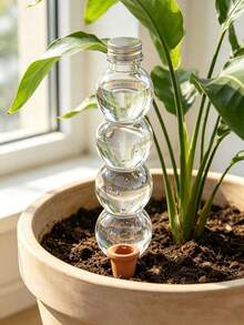 New Large Capacity Automatic Watering Device, Transparent Self-Absorbing Water Ball With Clay Tip, Slow Release Drip Irrigation Plug For Potted Plants, Home Gardening Hands-Free Watering Tool - Multicolor - View 2