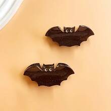 2pcs Halloween Cute Pumpkin, Ghost, Spider, Bat, Cat And More Elements Mini Acrylic Hair Clips - Holiday Daily Side Bangs Hair Clips - Multicolor - View 14