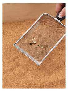 Thickened Stainless Steel Cat Litter Box Accessories, Large Size Deep Stainless Steel Anti-Sand-Carrying Cat Litter Scoop, Essential Cat Litter Scoop Filter Scoop For Cat Toilet, Easy To Scoop, Non-Stick, Durable And Long-Lasting - one-size - View 5