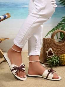Bohemian Bow Knot Vacation - Red and White - View 6