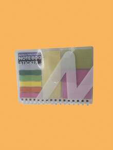 1pc Multifunctional Sticky Note Combination Notebook, Sticky Notes With Adhesive, INS Style Index Tabs, Soft Spiral Bound Lined Loose-Leaf Notebook - Multicolor - View 11
