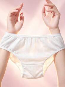 1/5pcs Disposable Maternity & Postpartum Underwear, Sterile Travel & Business Trip Underwear, Outdoor Disposable Shorts Underwear, Women's Outdoor Travel Underwear, Travel Supplies - Travel - White - View 3
