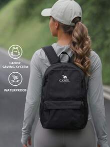 CAMEL CROWN Foldable Large Capacity Travel Backpack, Short Trip & Gym Storage Bag - Phantom Black - View 6