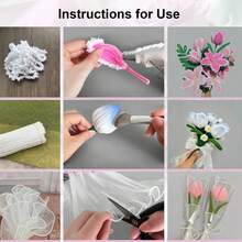 824pcs DIY Floral Handmade Set, Large Capacity Chenille Pipe Cleaner Fuzzy Sticks Handmade Bouquet Materials, Holiday Gifts And Home Decor Supplies - 824pcs - View 6
