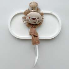 1pc Handmade Fabric Cartoon Animal Elephant Cloud Fox Baby Pacifier Clip - Cartoon Animal Head Pacifier Clip - View 8