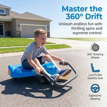 1 Drift Sitting Manual Scooter With Sponge Grip-Red/Blue, Made Of High Strength Metal/Plastic, Sponge Grip Comfortable Experience, Suitable For Courtyard, Home, Outdoor, Enhancing Children's Concentration And Coordination, The Best Gift For Children - Red - View 7