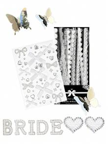 Transparent Lace PET Stickers, Mini Stickers Stars, Hearts, Birthday, Photo Album Corner Stickers Set, Photo Album Accessories Stickers, For Party Gifts, Diaries, Gift Wrapping, Envelopes, Decoration, Scrapbooking, Weddings, Home Encouragement Stickers, Making Collage Diaries, Planners, Notebooks, Letters, Photo Albums, Craft Projects Decoration - Sweet Series - View 11