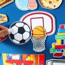 hoojojo 17Pcs Felt Storytelling Set, If You Take A Mouse To School Interactive Felt Story Cards, Children's Educational Toy, Classroom Teaching Aid, Back-To-School Essential, Home & Classroom Learning Activity - Multicolor - View 6