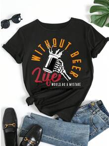Women T-Shirts - 黑色 - 查看 5