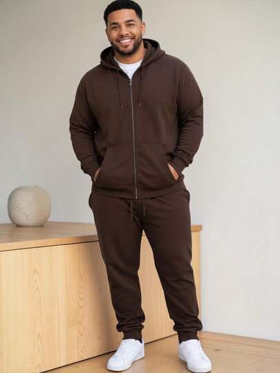 Men Plus Size Hoodies Sets