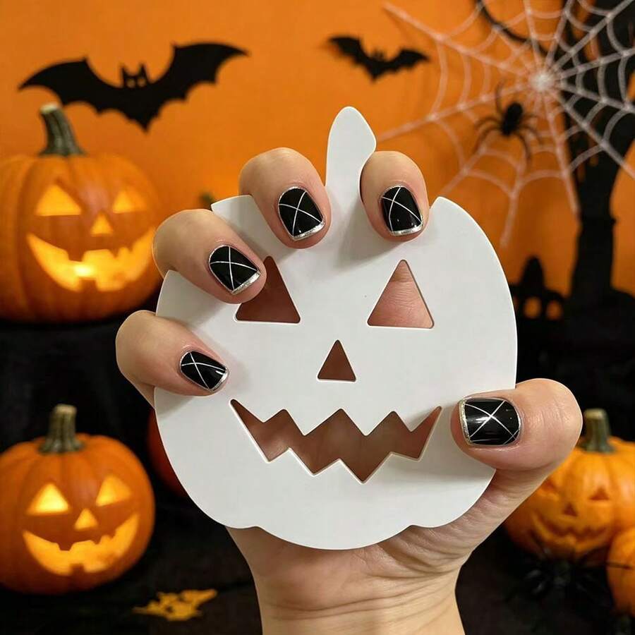 Halloween Pumpkin Nail Art Photo Props, Style Nail Color Palette Display Board, Atmospheric Background Decor For Photography - Multicolor - View 1