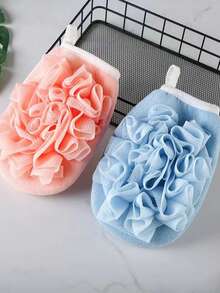 Exfoliating Bath Gloves, Soft Mesh Loofah Design With Hanging Loop For Quick Drying, Skin-Friendly Body Scrubber, Suitable For Bathroom Shower, Home Bathing Supplies - One Size - View 5