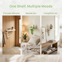 1PC 3D Sprout Shaped Wall Mounted Storage Rack, Creative Plant Style Wall Organizer, Figurine Display Shelf - Multicolor - View 4
