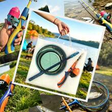 Complete Fishing Kit With Telescopic Fishing Rod And Closed Face Reel, Portable Fishing Gear Set With Fishing Line, Lures, Hooks, Net, Bucket And Accessories, Gift Box Outdoor Fishing Starter Set - Yellow - View 10