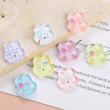 10/16/24/32/40 PCS 1.4cm Cute Jelly Color Cartoon Rabbit Shape Two-Hole All-Season Buttons, Suitable For Clothing Accessories, Dresses, Jackets, Shirts, Knitted Sweaters DIY Accessories, Dolls, Phone Case Decorations - Bunny Shape - View 7