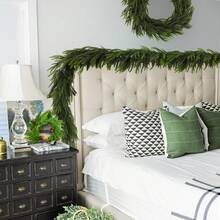 6ft Artificial Christmas Norfolk Pine Garland, High-End Realistic Evergreen Foliage Vine, Faux Pine Needle Hanging Decor, Suitable For Fireplace Mantel, Stairs, Door, Tabletop Centerpiece, Wall, Indoor And Outdoor Holiday Home Decoration - Green - View 3