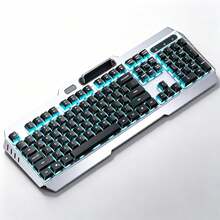 AOC Wired Gaming Keyboard Metal Panel Mechanical Feel Backlit Keyboard 26-Key Anti-Ghosting Waterproof Dustproof Full-Size Keyboard For Desktop Laptop Gaming Office Peripheral - View 4