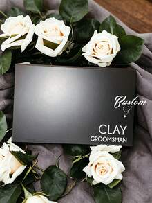 1pc Customized Name Gift Box, Personalized Text Luxury Gift Box With Ribbon, Magnetic Closure Bridesmaid/Proposal Box, Empty Gift Box, Birthday Gift - Multicolor - View 5