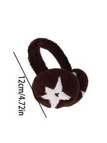 1pc Winter Plush Earmuffs, Warm And Cute, Five-Pointed Star Foldable Windproof Earmuffs - Multicolor - View 9
