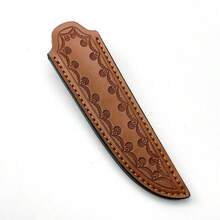 Funda de piel con hoja fija y funda de piel universal, material de cuero vacuno, incluye 1 unidad - A - Ver 6