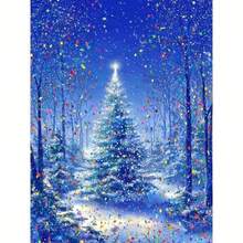 1PC DIY 5D Diamond Painting Kit Christmas Tree Pattern - Round Full Diamond Art Mosaic Craft, Home Wall Decor, Unframed - No Frame - View 9