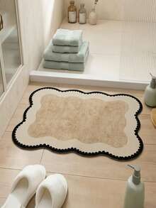 1 buah Keset Serbaguna Tahan Air dan Menyerap, Keset Kamar Mandi/Bak Mandi Motif Polkadot dengan Pinggiran Hitam, Keset Dapur, Keset Kamar Mandi, Karpet Kamar Mandi, Keset Pintu, Keset Kecil, Karpet, Keset Lantai, Dekorasi Rumah, Keset Area, Keset Luar Ruangan, Dekorasi Rumah, Karpet Area, Karpet Kamar Tidur, Karpet yang Dapat Dicuci - MultiWarna - View 5