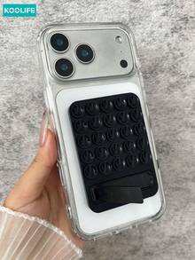 KOOLIFE 2合1透明防震手機殼，附可拆卸吸盤支架免持架，適用於 iPhone 18 Pro Max、17、17 Pro Max、16 Pro、15 Pro Max、13 Pro、15、14、14 Pro、13 - 透明+黑 - 查看 23