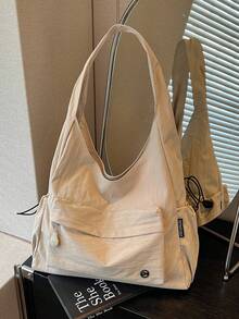 New Solid Color Casual Minimalist Multi-Pocket Women's Shoulder Bag, Suitable For Commuting And Shopping - A - View 9